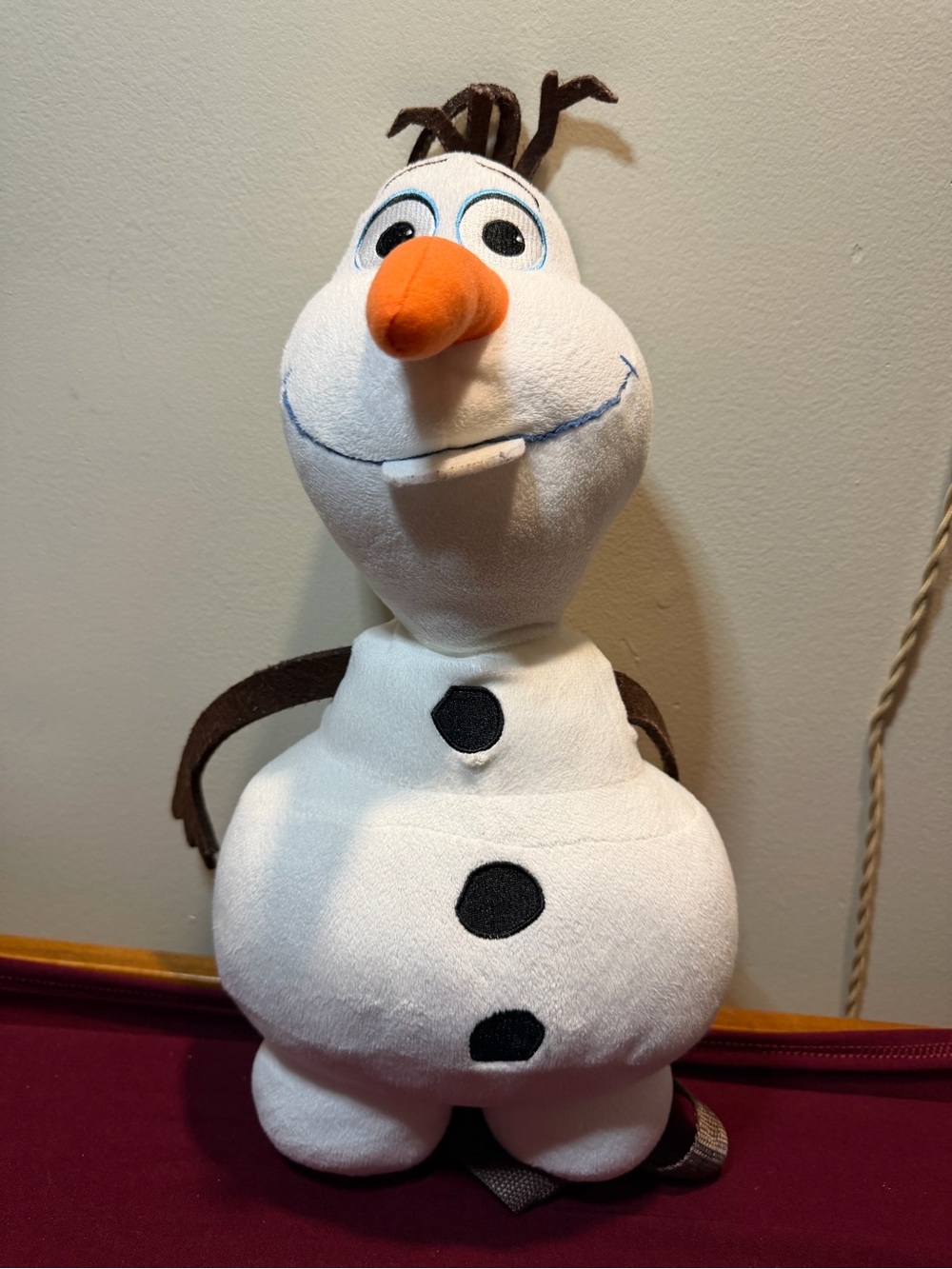 White Olaf-Inspired Snowman Plush backpack Toy frozen - Kids